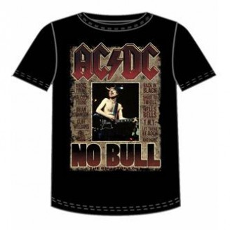 AC/DC - NO BULL POSTER MENS TEE